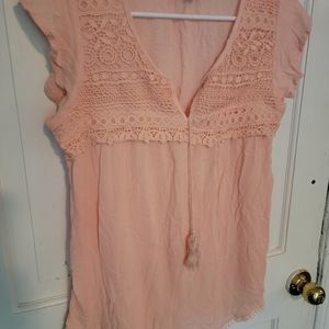 Pink crochet tank top Suzanne betro